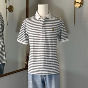 Vintage Masters Collection Pima Cotton Striped Polo Shirt Large Augusta Golf